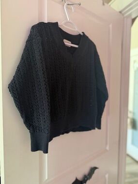 Universal Thread Charcoal Grey Loose Knit Crewneck Sweater Size M